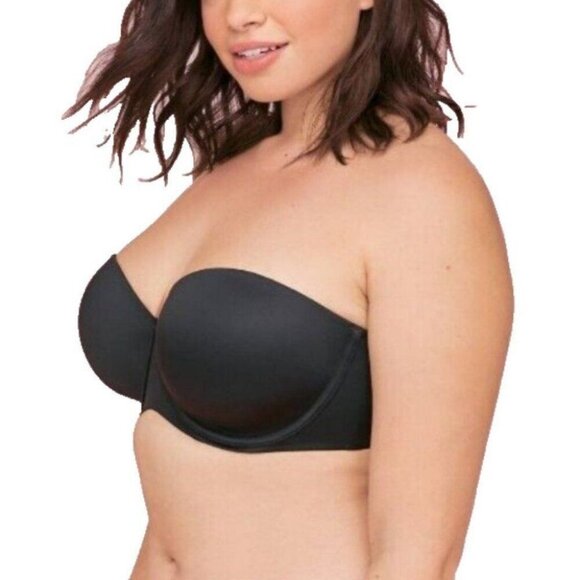 Lane Bryant Cacique Bra Multi Way Strapless Lightweight 36DDD Black w/ Straps - Picture 6 of 8